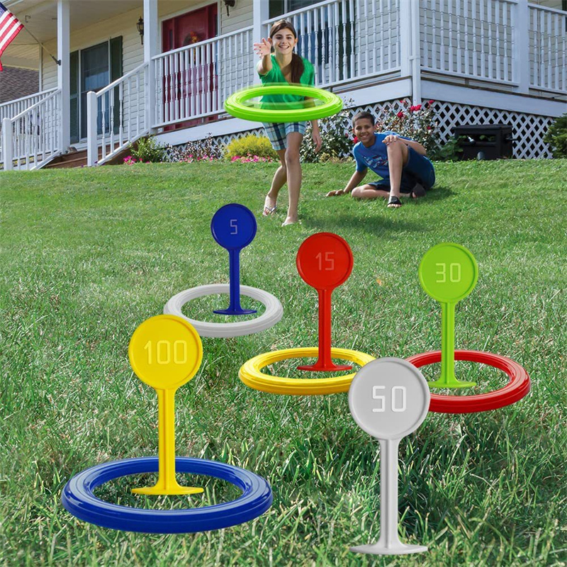 Kids Yard Toys - لعبة رمي الحلقات البلاستيكية للأطفال، ألعاب