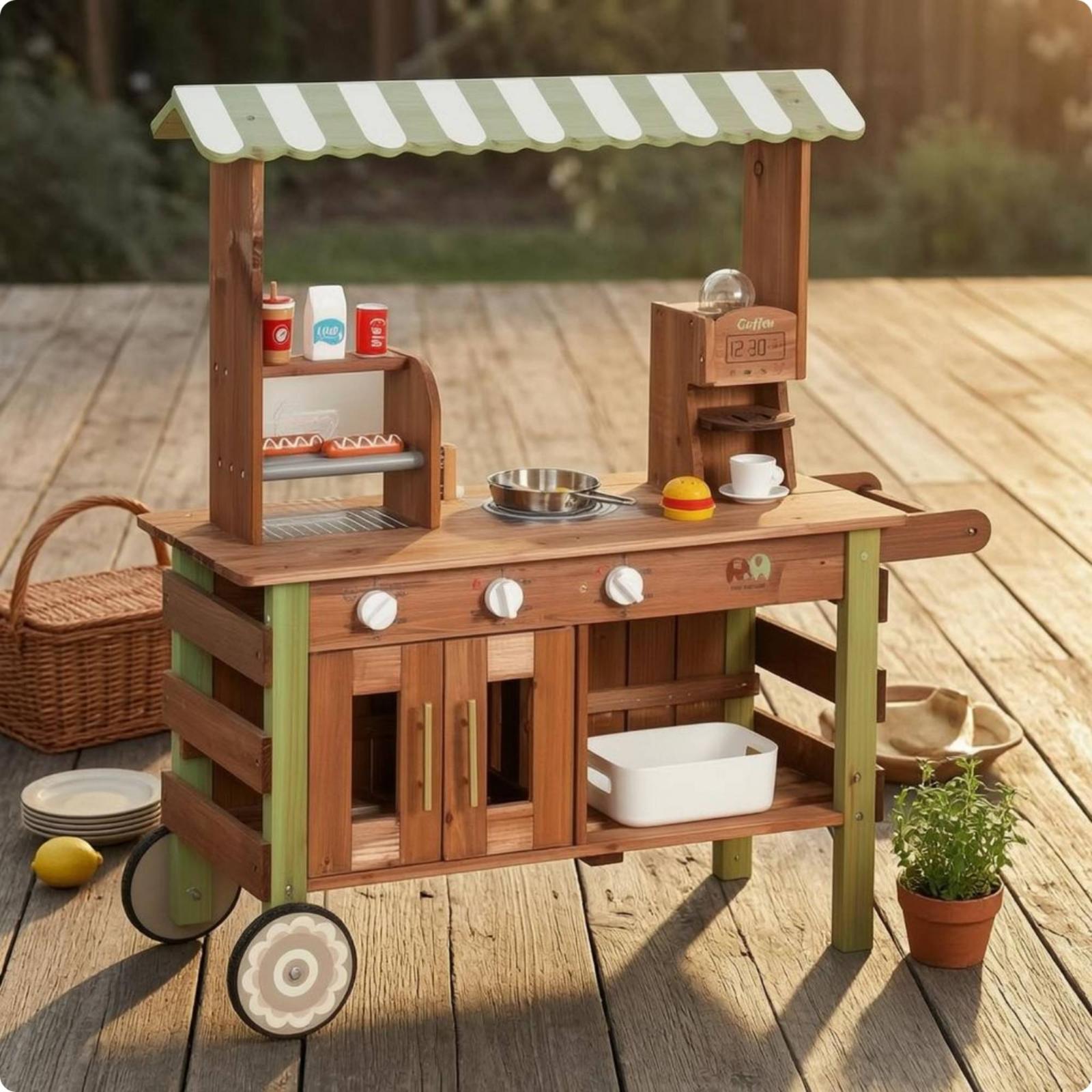 مجموعة ألعاب مطبخ وسوق خشبية ل - مراجعة Kids Toys Kitchen Set وسعره